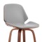Armen Living Arabela 26" Gray Faux Leather and Walnut Wood Swivel Bar Stool LCAABAWAGR26 - alternate 8